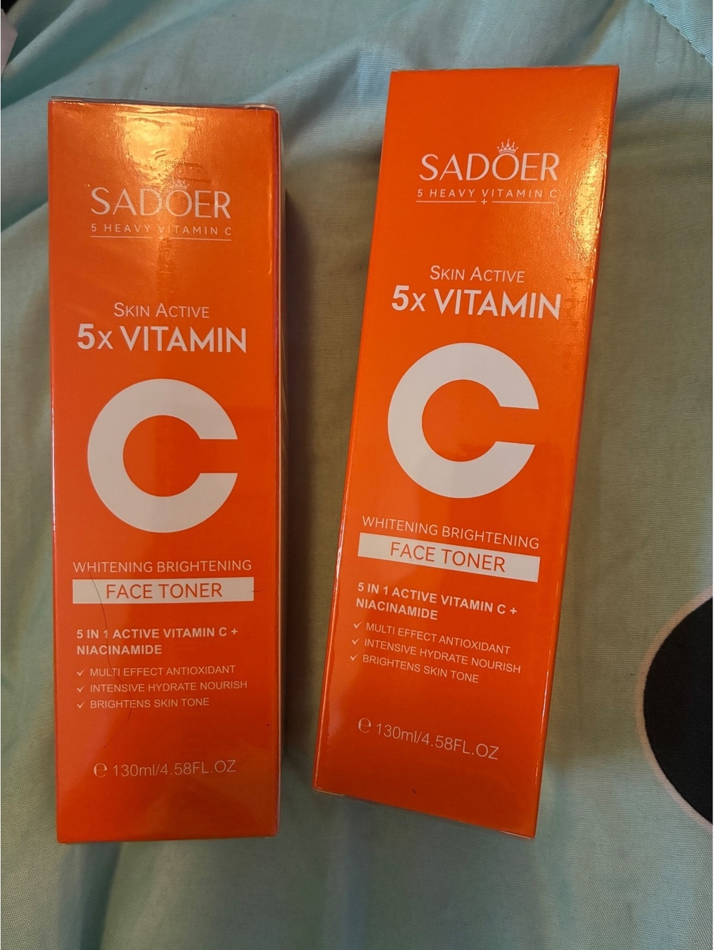 SADOER 5x Vitamin C Face Toner 130ml Lot of 2 – Brand New & Sealed Brightening